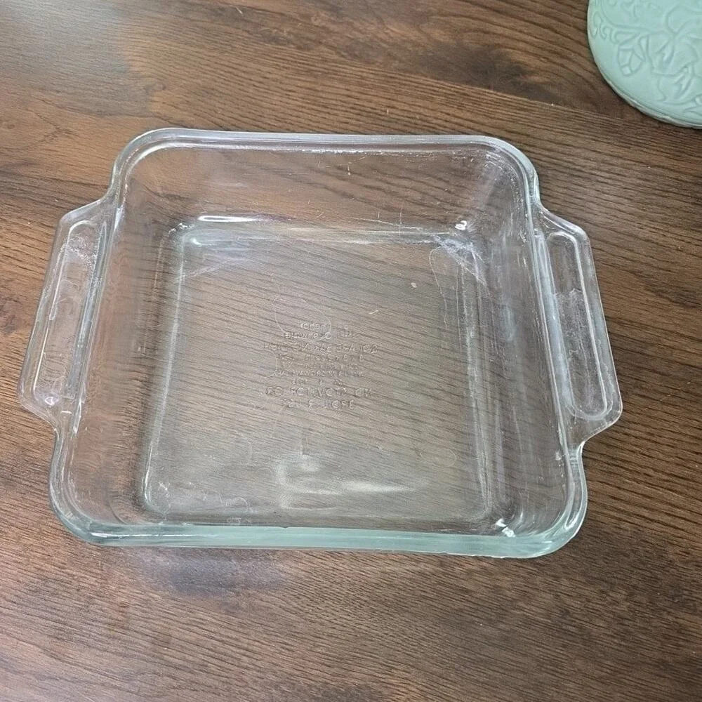 Vintage Anchor Ovenware Square Baking Dish 8x8 Amber Glass